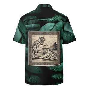 Metro Coffin Gear Fighting Tigers Graphic button shirt