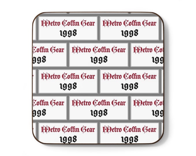 Metro Coffin Gear Hardboard Back Coaster