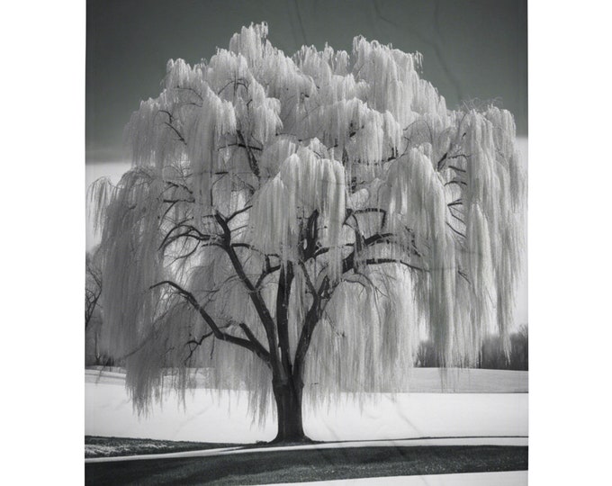 Throw blanket of a white snow