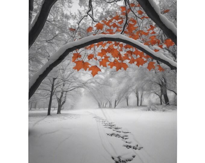 Throw Blanket of a white snow