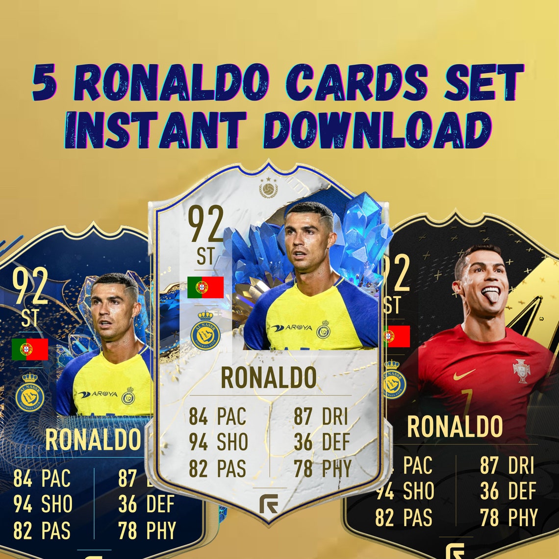 Cristiano Ronaldo FIFA Card 2023 / Instant Digital Download / Etsy