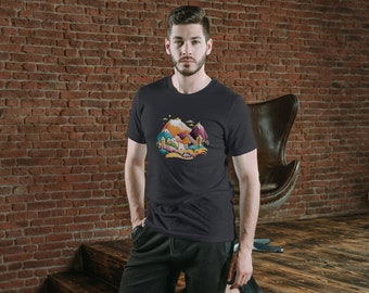 Unisex Cotton Nature T-Shirt, Mountain Adventure Tee