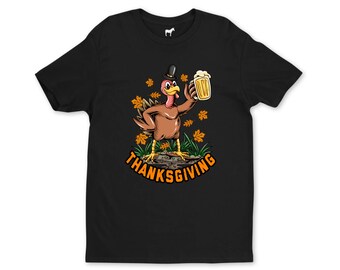 Gobble Up Style: Thanksgiving Turkey Printed T-Shirt for Festive Feasting