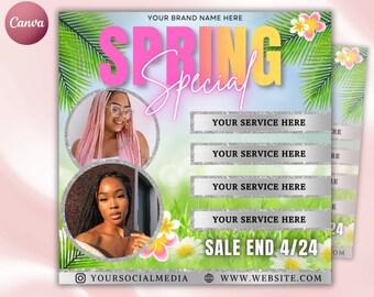 Spring Special Deal Flyer, Spring Booking Flyer, Spring Season Booking Available, Easter Book Now Appointments, April booking Flyer, Canva