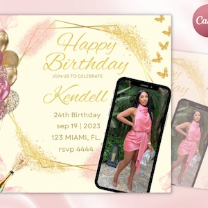 21st Birthday Flyer, Birthday Girl, Birthday Template, Birthday Party, Birthday Invitation, Birthday Dinner, Birthday Bash, Birthday Invite