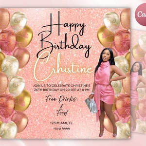 21st Birthday Flyer, Birthday Girl, Birthday Template, Birthday Party, Birthday Invitation, Birthday Dinner, Birthday Bash, Birthday Invite