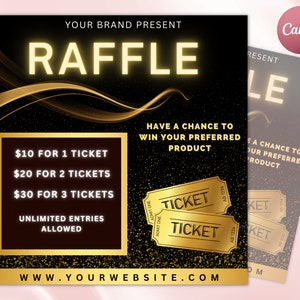 Raffle Flyer, Raffle Ticket Flyer, Giveaway Flyer, Hair Raffle Flyer, Braids Flyer, Hair Flyer, Canva Template