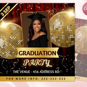 Graduation Party Flyer, DIY Flyer Template Design, Graduation Party Invitation, Graduation Celebration Flyer, Graduate Flyer, Grad Party