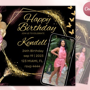 21st Birthday Flyer, Birthday Girl, Birthday Template, Birthday Party, Birthday Invitation, Birthday Dinner, Birthday Bash, Birthday Invite