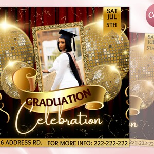 Graduation Party Flyer, DIY Flyer Template Design, Graduation Party Invitation, Graduation Celebration Flyer, Graduate Flyer, Grad Party