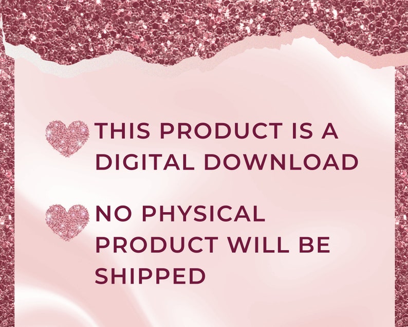 Może przedstawiać: R&oacute;żowe i białe tło z r&oacute;żowym sercem i tekstem "THIS PRODUCT IS A DIGITAL DOWNLOAD NO PHYSICAL PRODUCT WILL BE SHIPPED"