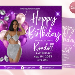 Birthday Flyer, Birthday Girl, Birthday Template, Birthday Party, Birthday Invitation, Birthday Dinner, Birthday Bash, Birthday Invite,party