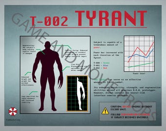 Resident Evil Tyrant Slide Art Print | Umbrella Corp Fan Art (Digital Download)