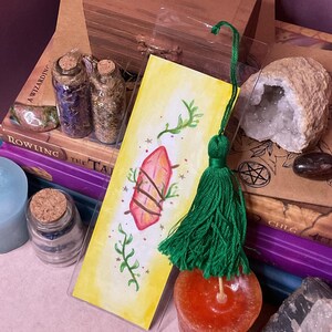 Reader&#39;s Crystal Watercolor Painted Tassel Bookmarks