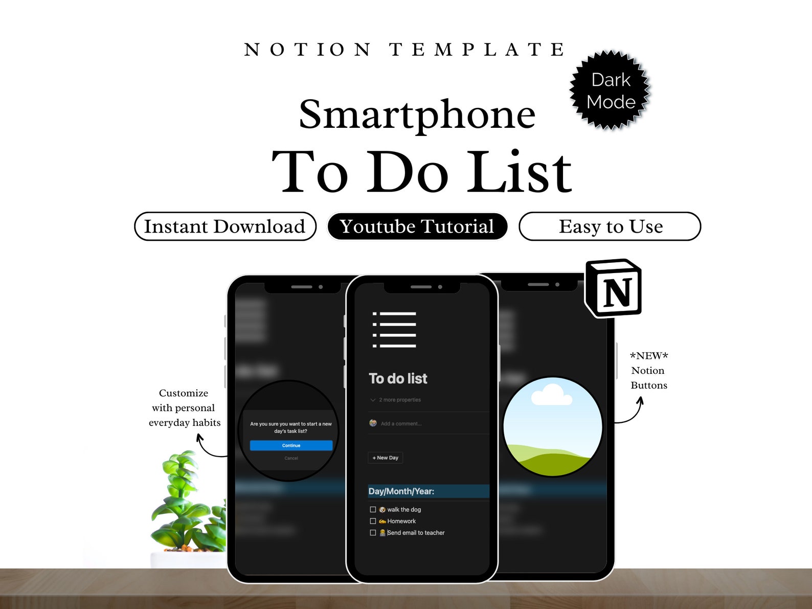 Ultimate Smartphone to Do List Planner Notion Digital Planner Pocket ...