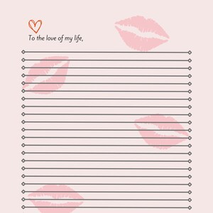 Love Letter Template Printable Etsy