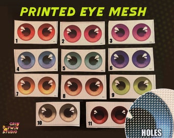 Fursuit Eye Mesh /6cm Durchmesser/ Wasserfest Augengitter Pupillen für Kostüm Furry Weaterproof