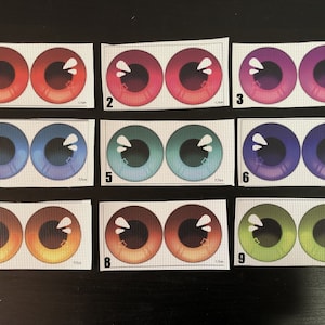 Fursuit Eye Mesh /7,7 cm Durchmesser/ Wasserfest Augengitter Pupillen für Kostüm Furry Weatherproof