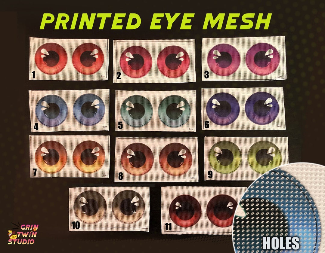 Fursuit Eye Mesh /6cm Durchmesser/ Wasserfest Augengitter Pupillen Für ...