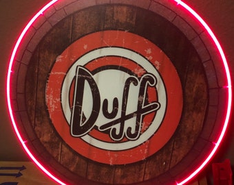 Design inspired 18" duff beer neon LED Sign with red light