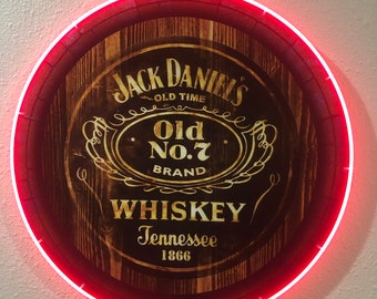 Design inspired 18" jack daniels liquor neon LED Sign with red light