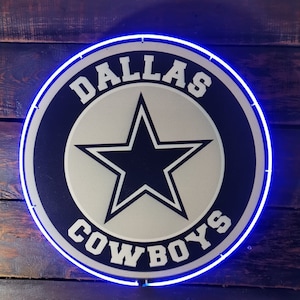 Design inspired 12" Dallas Cowboys LED neon Sign with blue light