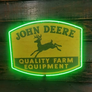 Design inspired 20" John deere LED neon Sign with green light