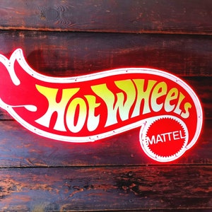 Design inspired 26 hotwheels LED neon Sign with red light image 1