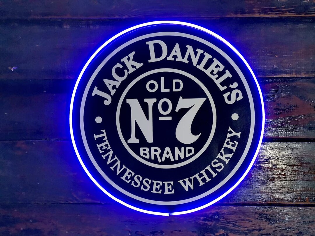 Design Inspired 18 Jack Daniels Neon LED Sign With Blue Light - Etsy