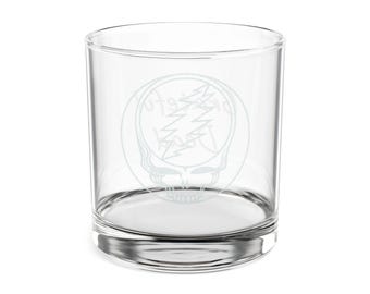 Szklanka do whisky Grateful Dead Stealie | 10,5 uncji, grawerowana
