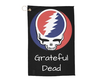 Ręcznik golfowy Grateful Dead, Dead and Company, Hippie Golf Towel, Ręcznik golfowy Music Festival, Ręcznik golfowy Rock Band, Ręcznik golfowy