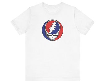 Grateful Dead Stealie T-Shirt, Unisex Cotton Rock Band Tee