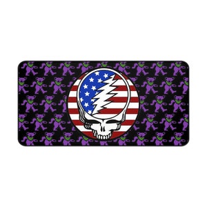 Patriotic Stealie with Bears background Desk Mat