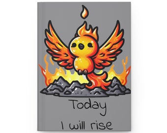 I will rise Phoenix journal in gray
