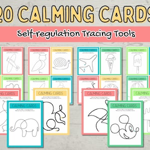 Beruhigende Karte Aktivitäten für Kinder, Selbstregulierung, emotionale Regulierung, Atemübungen, Zen Zone