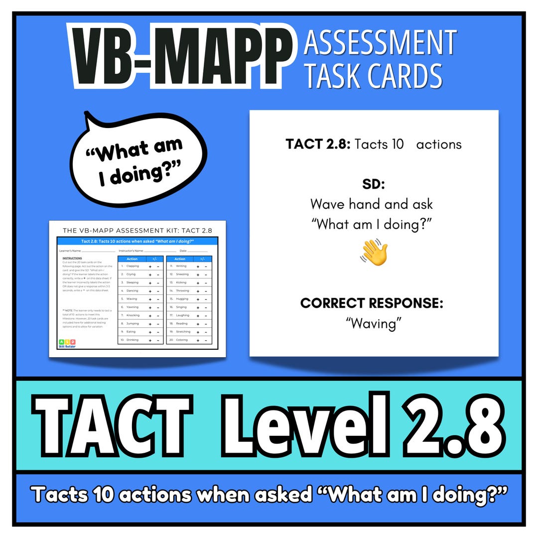 VB-MAPP Tact Level 2.8 Task Cards - Etsy