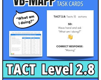 VBMAPP Tact Level 2.8 Task Cards