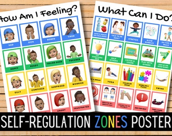 Zones of Regulation Coping Skill Cards – Emotional Regulation for Calm Down Corner