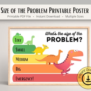 Size of the Problem Poster – Zones of Regulation Feelings Chart