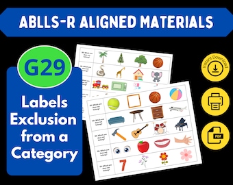 ABLLS-R, G29 Labels Exclusion from a Category, ABA therapy, autism assessment