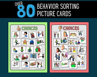 Behavior Sorting Picture Cards: Good Choice vs. Bad Choice Social Emotional Learning (Digital Download)
