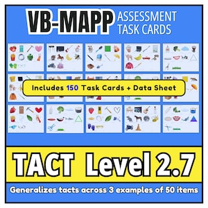 VB-MAPP Tact Level 2.7 Task Cards