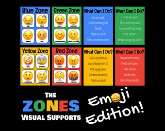 Zones of Regulation, coping strategy cards and poster