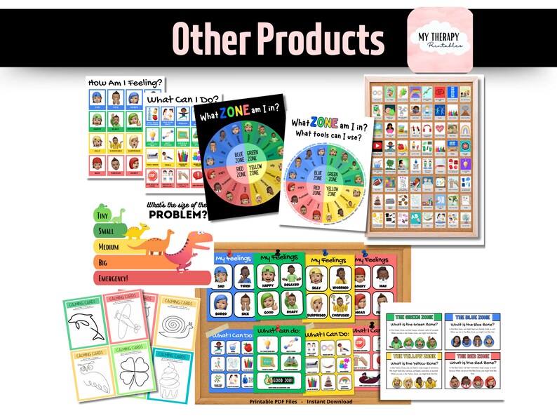 Zones of Regulation Worksheets for Kids - Etsy