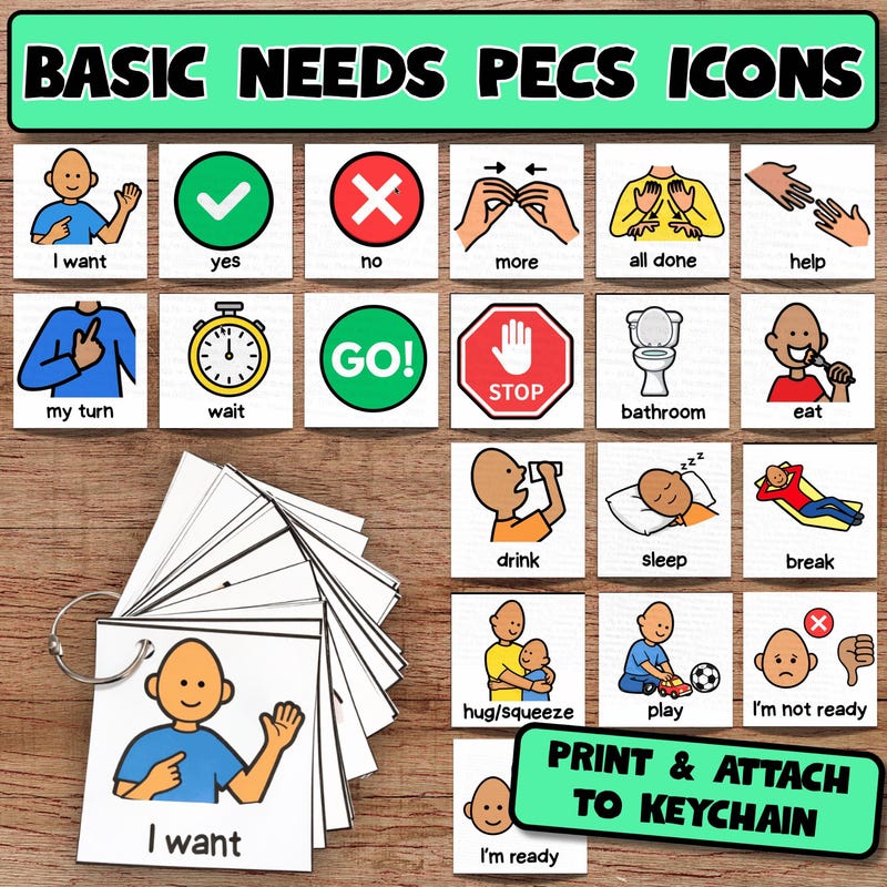 Pecs Communication Cards Bathroom - Etsy