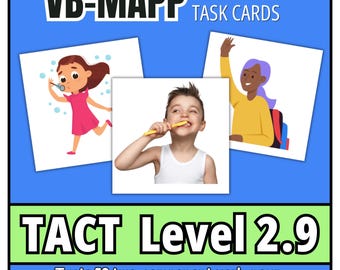 VB-MAPP Tact Level 2.9 Task Cards