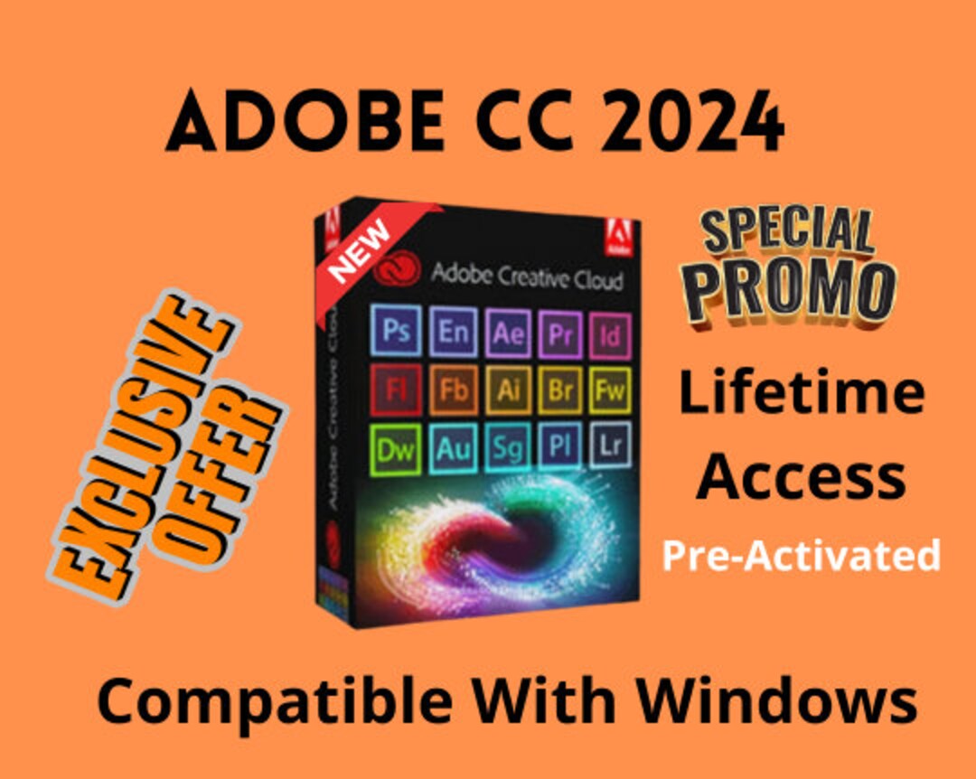 Adobe 2024 Mega Bundle Lifetime Preactivated for Windows & Etsy