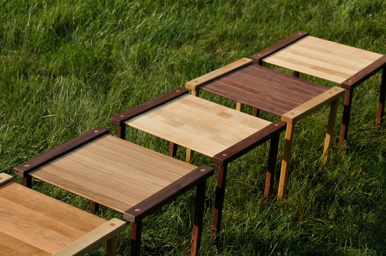 Lightweight Camp Table, Outdoor Wood Table, Elf Table Walnut & Birch Etsy
