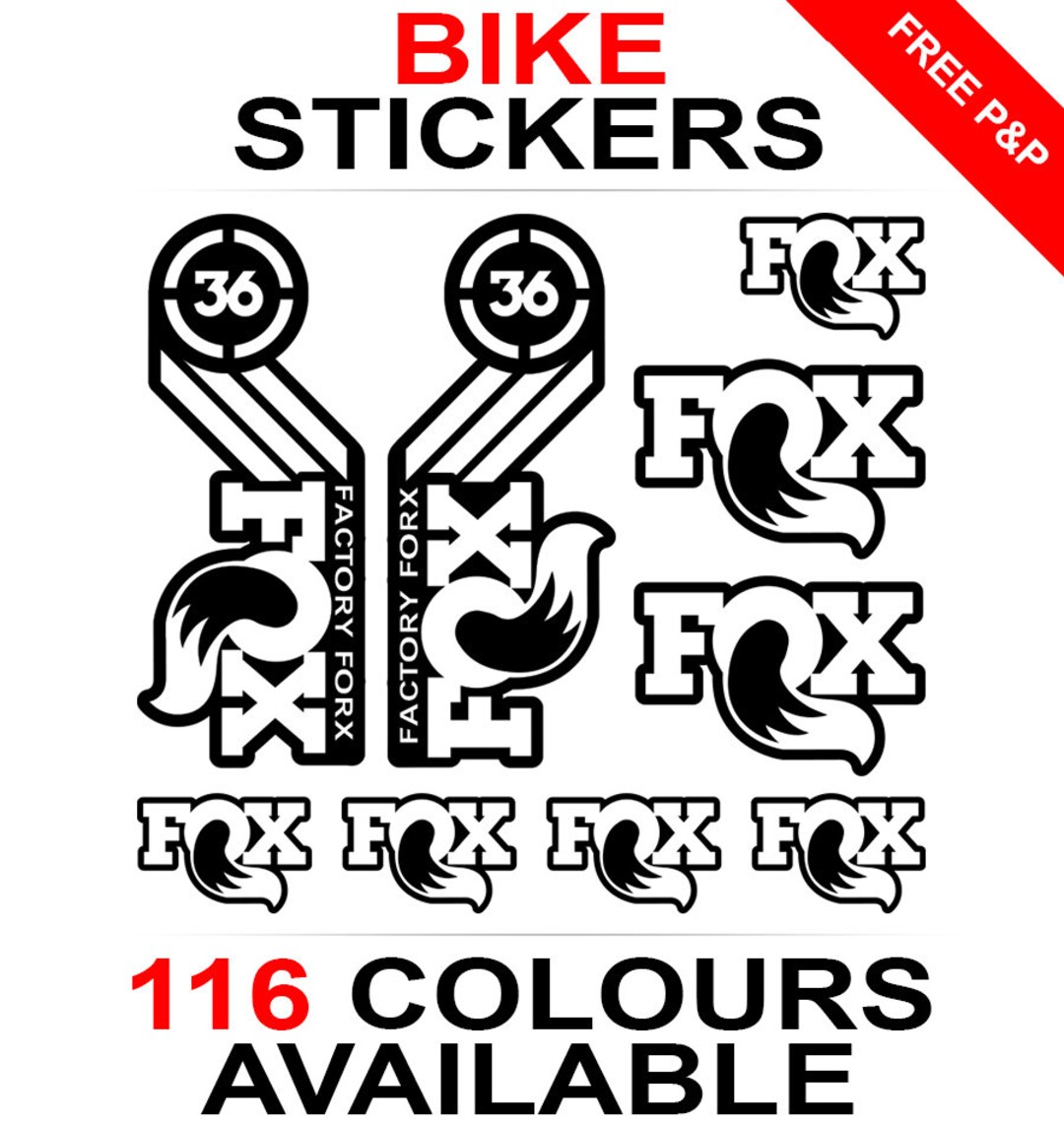 FOX 36 Heritage Style Bike Frame Decals Stickers Etsy