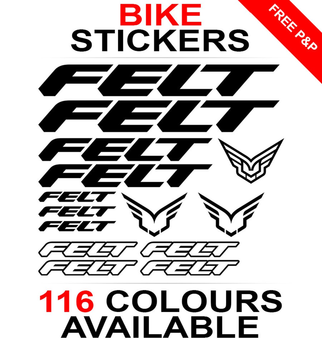 Felt Style Bike Frame Decals Stickers V2 Etsy